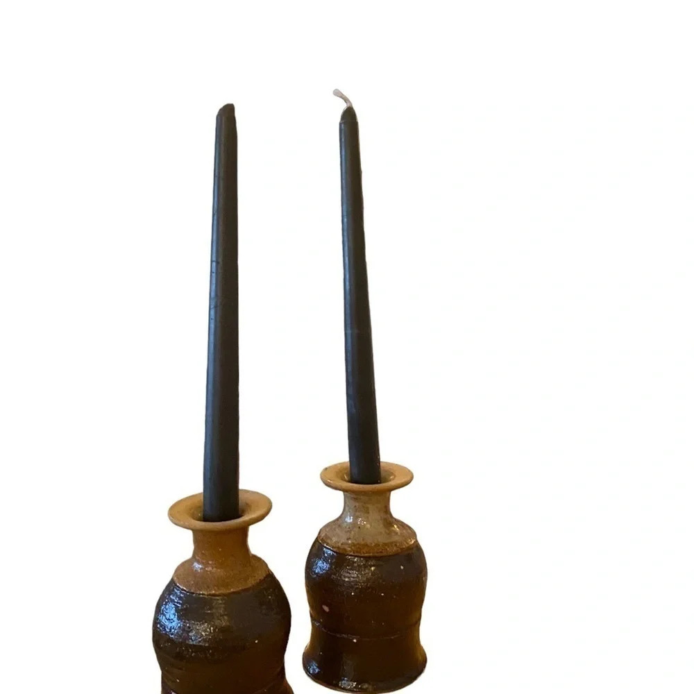 Vintage handmade stoneware pottery goblet / wine glasses / chalices - Picture 4 of 4